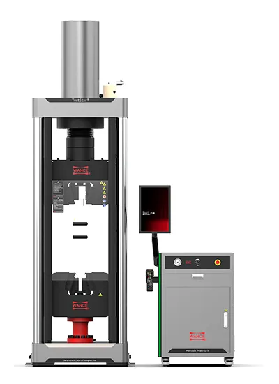Однозонная сервогидравлическая универсальная испытательная машина с клиновыми захватами